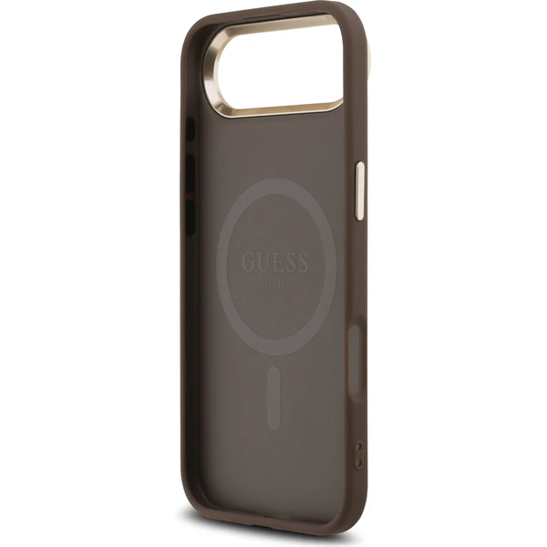 Guess PU Leather 4G Triangle Logo Gold Frame MagSafe kryt iPhone Air hnědý - Pouzdra - Obrázek 8cd1983330d14e70a0a971d36e04f18c