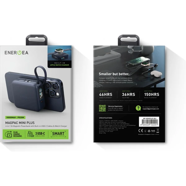 ENERGEA MagPac Mini Plus MagSafe powerbanka s kabelem, 10000mAh, modrá - Powerbanky - Obrázek 8d4f4c343672460eb65e4b40f286a6a9