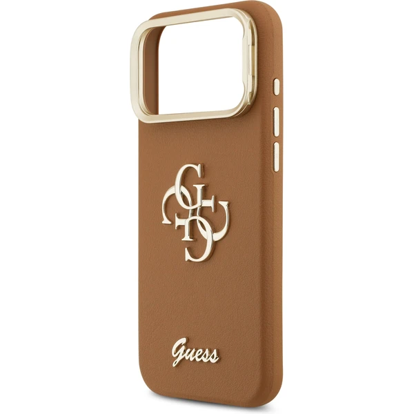 Guess PU Grained 4G Logo Stand Camera Frame kryt iPhone 17 Pro Max hnědý - Pouzdra - Obrázek 8d4ff5b153c44c0dad15304b0438140f