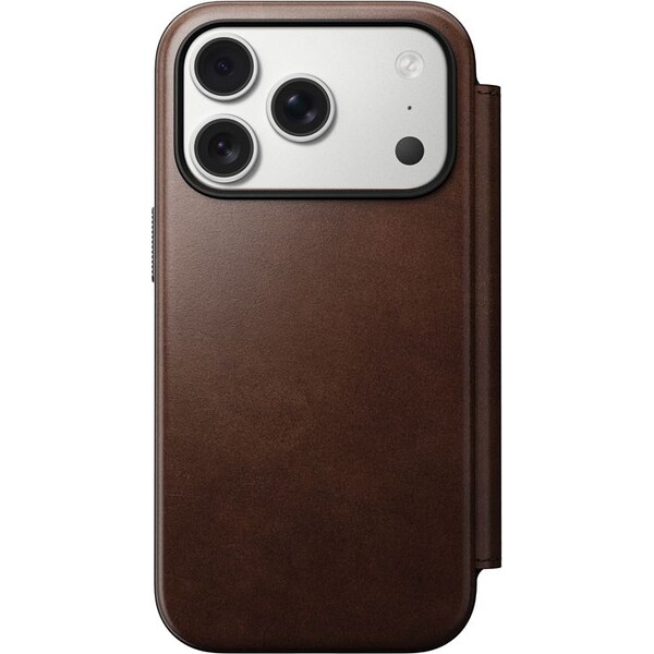 Nomad Modern Leather Folio (Horween) MagSafe kožené pouzdro iPhone 17 Pro Rustic Brown - Pouzdra - Obrázek 8d502986640849f388575b6361a23491