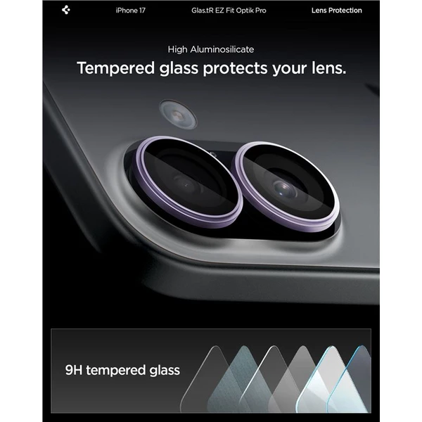 Spigen Glass tR EZ Fit Optik Pro skla iPhone 17 purple (2 ks) - Ochranné folie a skla - Obrázek 8d597e08f34842618f61e4b2c844c24d