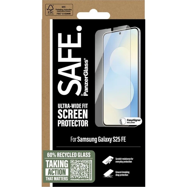 PanzerGlass® SAFE Ultra-Wide Fit sklo Samsung Galaxy S25 FE s instalačním rámečkem - Ochranné folie a skla - Obrázek 8d741d56de094b12ae81b33e992c46e3
