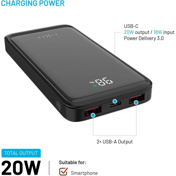 FIXED Zen2 10 powerbanka s LCD displejem a PD 20W, 10 000 mAh, černá - Powerbanky - Obrázek 8d77a3f97fea48f79bff0ec8e8434525