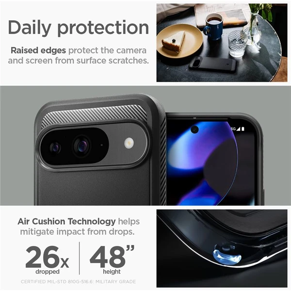 Spigen Rugged Armor kryt Google Pixel 9 Pro/Pixel 9 matně černý - Pouzdra - Obrázek 8da5fd0b09dc4e0f88c9cfe992a5cb8e