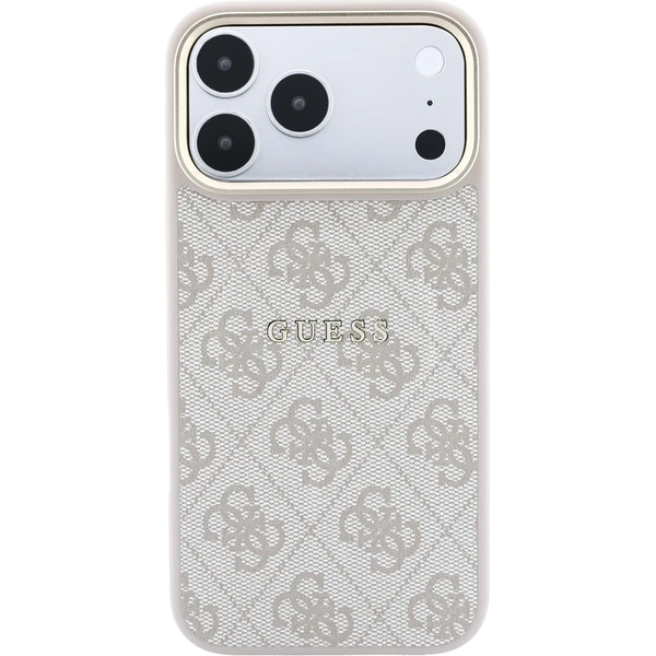 Guess PU Leather 4G Gold Frame Embossed MagSafe kryt iPhone 18 Pro růžový - Pouzdra - Obrázek 8dd0de79455945b68afa3b8975253da4