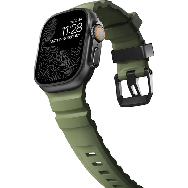 Nomad Rocky Point Band řemínek Apple Watch 49/45/44/42mm černý/tmavě zelený - Řemínky - Obrázek 8dda47e6d66d4683b537815998c43efe