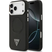 Guess PU Leather Triangle Logo MagSafe kryt iPhone 17 Pro černý - Pouzdra