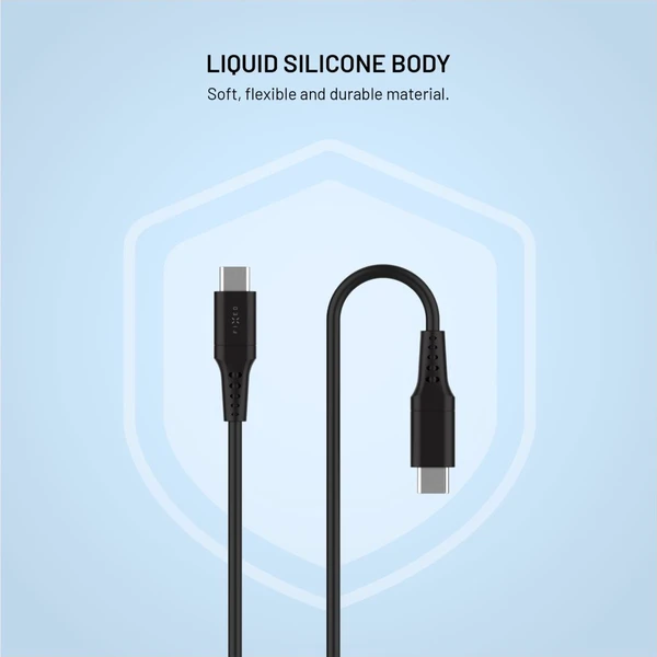 FIXED Liquid silicone USB-C/USB-C napájecí kabel 60W 0,3m černý - Kabely a redukce - Obrázek 8e218f0add4b4836be9f09674fde0fb3