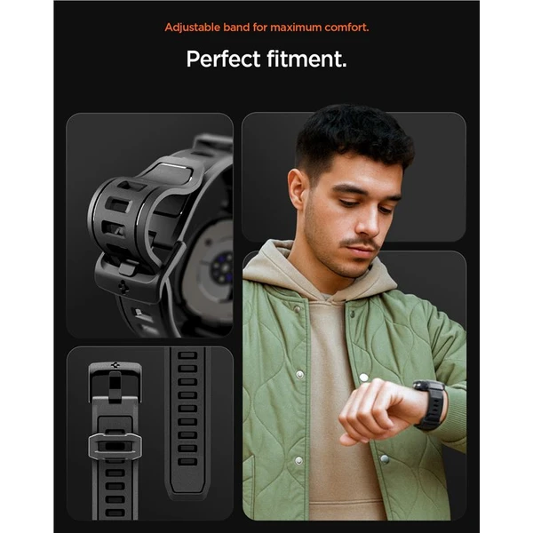 Spigen Rugged Armor Pro kryt s řemínkem Galaxy Watch8 Classic (46mm) matně černý - Pouzdra - Obrázek 8e4327a5544445699916bb1034385561