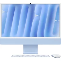 CTO Apple iMac 24" (2024) 10CPU / 512GB SSD / modrá / Mouse / 24GB / Stand.sklo / Stojan / CZ NUM To - All-in-one
