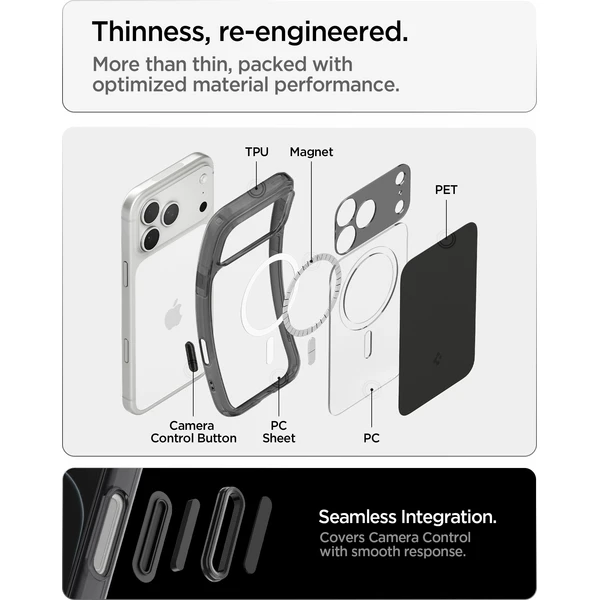 Spigen Ultra Hybrid T MagSafe kryt iPhone 18 Pro Max/17 Pro Max matte black - Pouzdra - Obrázek 8e5d3d8862f74fbcb7f83b290c396045