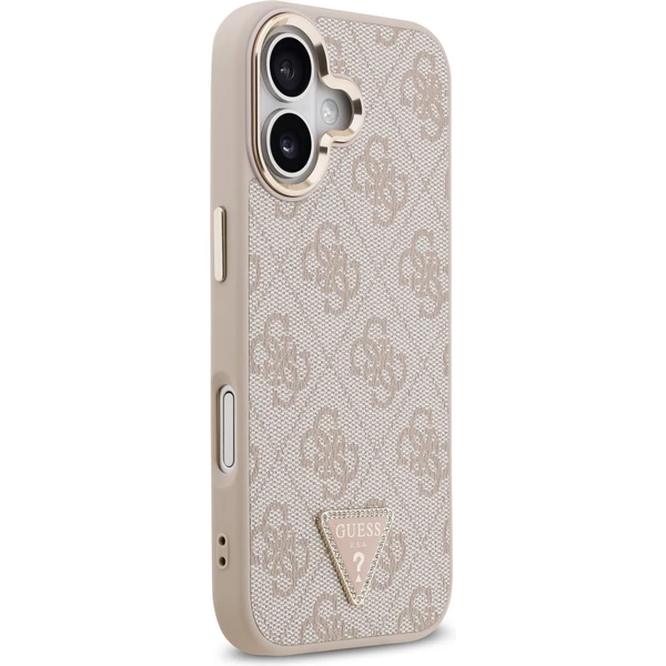 Guess PU Leather 4G Triangle Logo Gold Frame MagSafe kryt iPhone 17 růžový - Pouzdra - Obrázek 8e75d472ec1647969ccdfa536071fa71