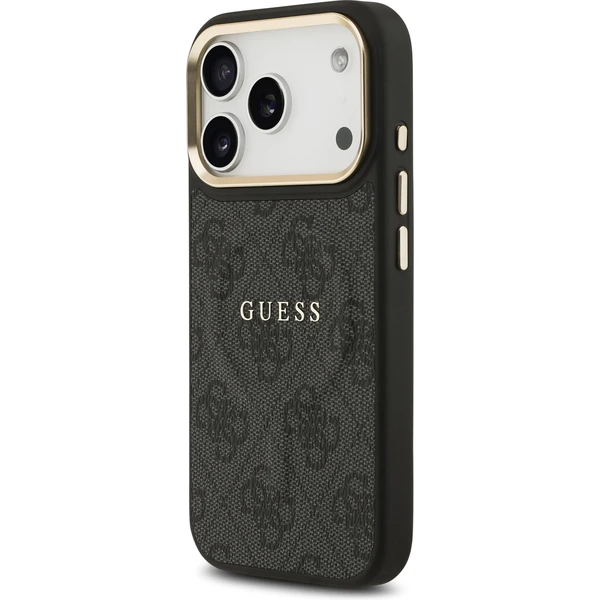 Guess PU Leather 4G Gold Frame MagSafe kryt iPhone 17 Pro černý - Pouzdra - Obrázek 8e7aab985b5a49a8ab8d5fb011eea3e5