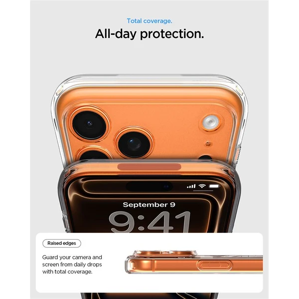 Spigen Ultra Hybrid MagSafe kryt iPhone 17 Pro Max clear orange - Pouzdra - Obrázek 8e8689d1404a429db5515f2e150d8747