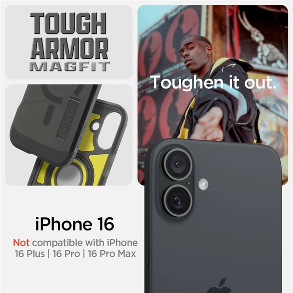 Spigen Tough Armor MagSafe kryt iPhone 16 frost black - Pouzdra - Obrázek 8e95e9393a6348a8a4bab0a213cae794