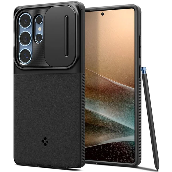 Spigen Optik Armor kryt Samsung Galaxy S25 Ultra černý - Pouzdra - Obrázek 8ec35da05d0c4a38add97a569f240504