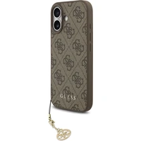 Guess 4G Charm kryt iPhone 17 hnědý - Pouzdra
