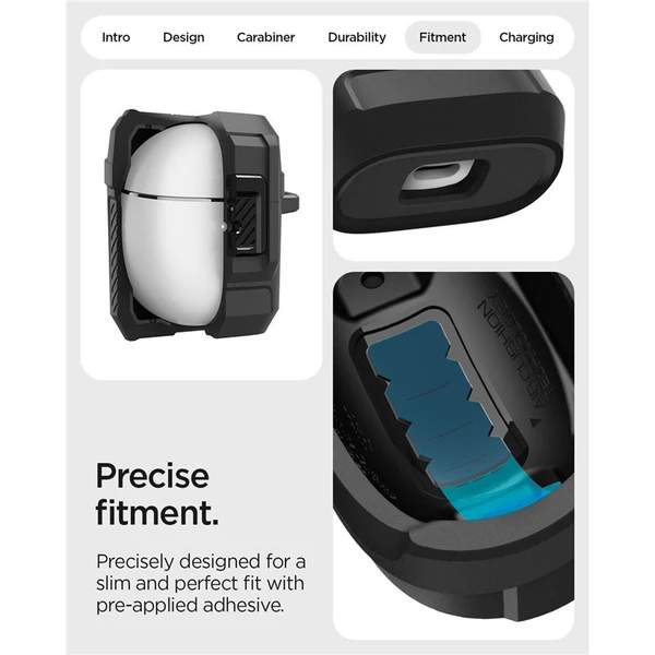 Spigen Lock Fit odolné pouzdro Google Pixel Buds 2a matně černé - Pouzdra - Obrázek 8f07e2655a3842de9b09f99e9e0953ed