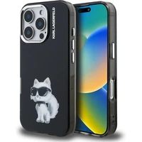Karl Lagerfeld IML Aquarelle Choupette kryt iPhone 16 Pro Max černý - Pouzdra