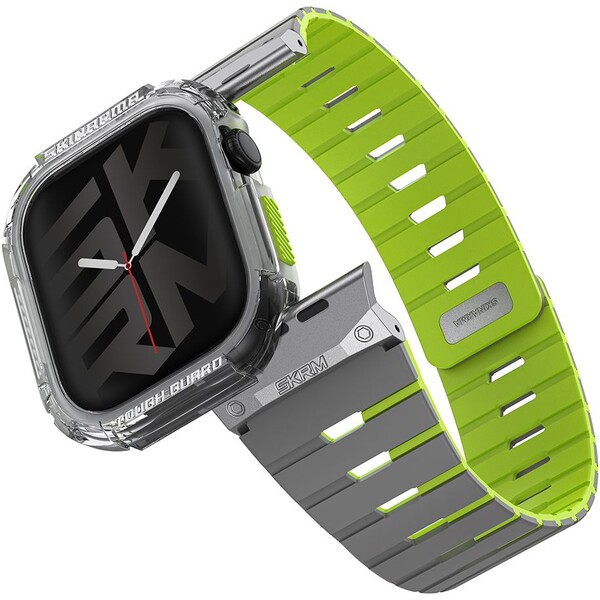 SKINARMA Gemini + Atom řemínek a kryt Apple Watch 46mm limetkový (neonový)