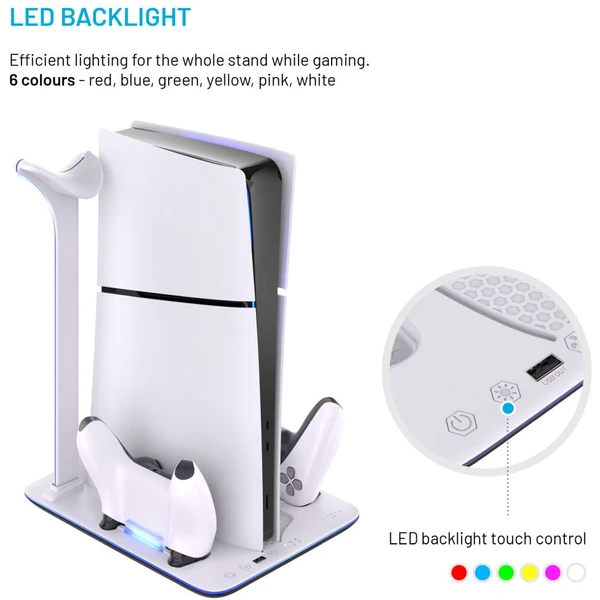 FIXED nabíjecí stanice pro PlayStation 5 Slim s LED podsvícením - Nabíječky - Obrázek 8f4adbe192e84e678d08f878cdd52147