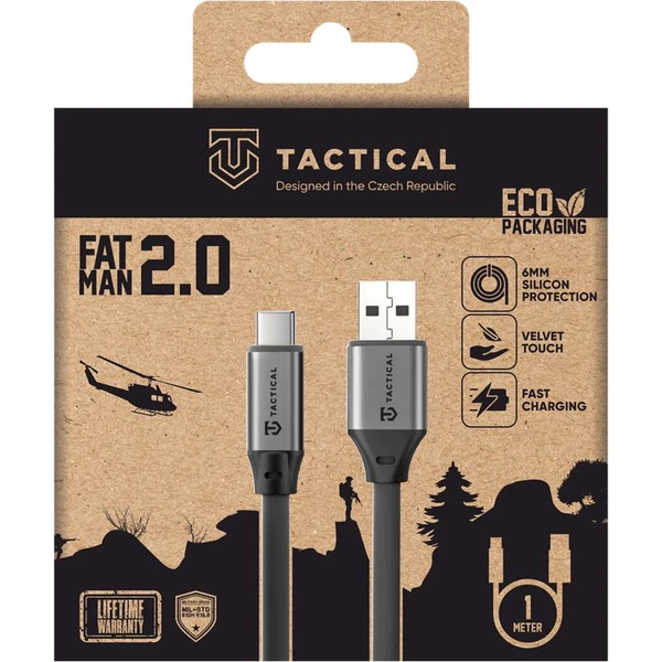 Tactical Fat Man 2.0 kabel USB-A/USB-C 1m šedý - Kabely a redukce - Obrázek 8f8246f334b24f09a98ec5a729785798