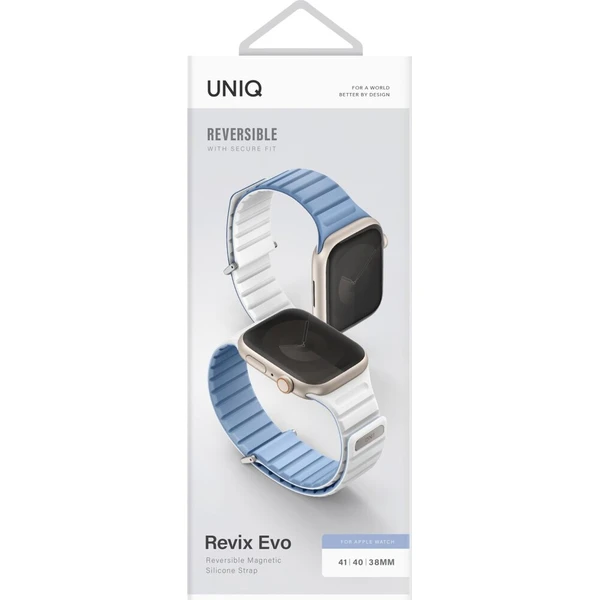 UNIQ Revix Evo oboustranný řemínek Apple Watch 42/41/40/38mm (světle modrý/bílý) - Řemínky - Obrázek 8fa6b6494dc14bf296fc8f964c207f17