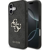 Guess PU 4G Metal Logo kryt iPhone 17 šedý - Pouzdra