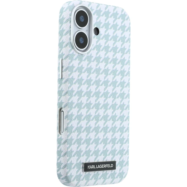 Karl Lagerfeld PU Houndstooth Resin Plate MagSafe kryt iPhone 17 modrý - Pouzdra - Obrázek 8fd68371f9fa4d878c493a9206001499