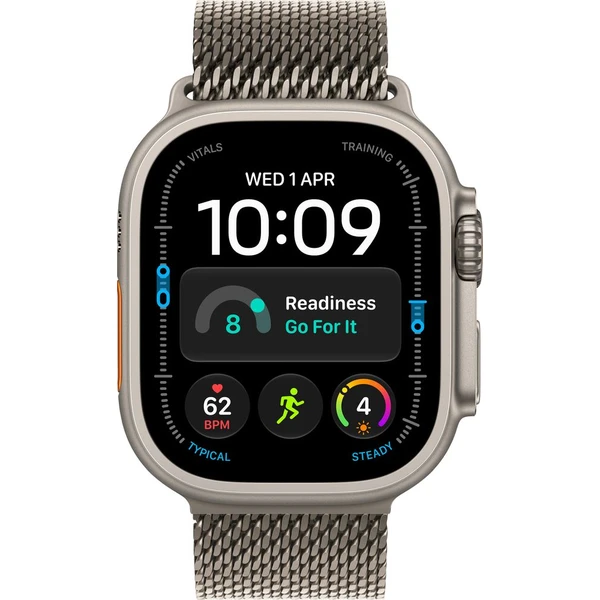Apple Watch Ultra 4 49mm Přírodní titan s přírodně titanovým milánským tahem M - Chytré hodinky - Obrázek 8ff640b2152243e8a9e166806d9c8a36
