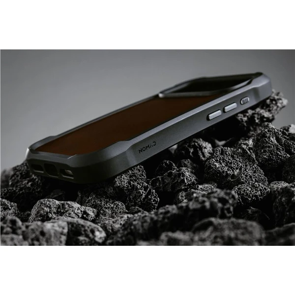 Nomad Rugged Leather Case (Horween) MagSafe kožený kryt iPhone 17 Pro Rustic Brown - Pouzdra - Obrázek 900eb0e8029e46aa94532ed0e172eab3