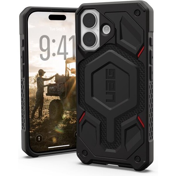UAG Monarch Pro MagSafe Kevlar kryt iPhone 17 černý