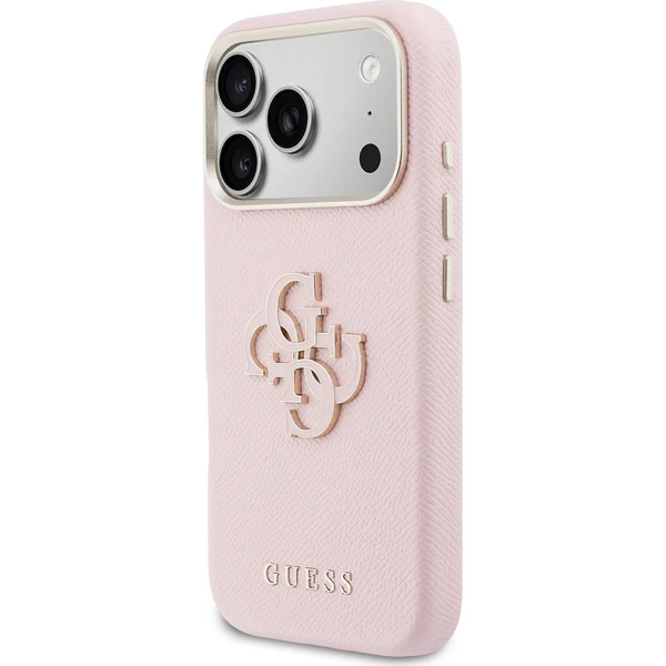 Guess PU Resin Logo kryt iPhone 17 Pro růžový - Pouzdra - Obrázek 901a3aa24b314d8bb65d51cf5212b6e6