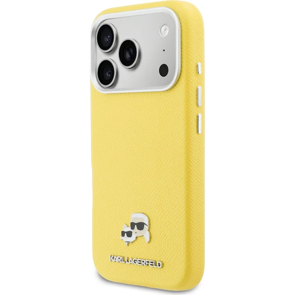 Karl Lagerfeld PU Karl and Choupette Heads Pins MagSafe kryt iPhone 17 Pro žlutý - Pouzdra - Obrázek 901be149d790444e9352f3f81fefafea