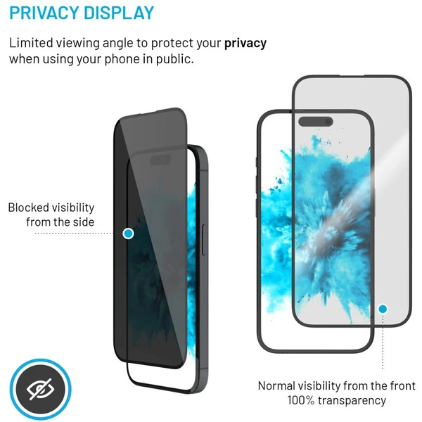 FIXED Privacy Full-Cover tvrzené sklo Apple iPhone 16 Plus černé - Ochranné folie a skla - Obrázek 901d657fce174c32afa6ec7921390569