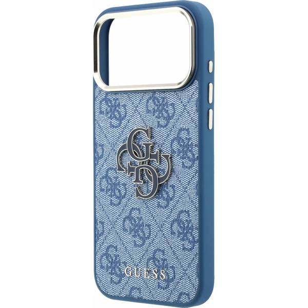 Guess PU 4G Resin Metal Logo kryt iPhone 18 Pro modrý - Pouzdra - Obrázek 90256e2bacce49e4a807c784057b539b