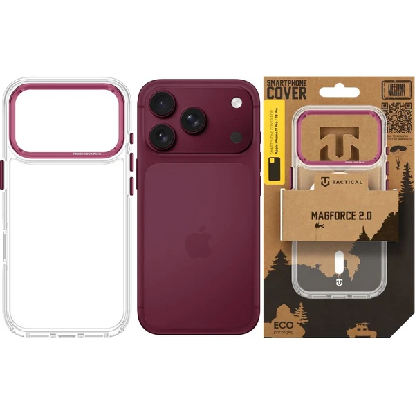 Tactical MagForce 2.0 MagSafe kryt Apple iPhone 17 Pro/18 Pro burgundsky červený - Pouzdra - Obrázek 9052758994d049a2992878edbe1eda7a