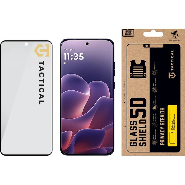 Tactical Glass Shield Privacy Stealth 5D sklo pro Motorola Edge 70 Fusion černé - Ochranné folie a skla - Obrázek 905ba7811c3e4fd392d577fea7e194c1