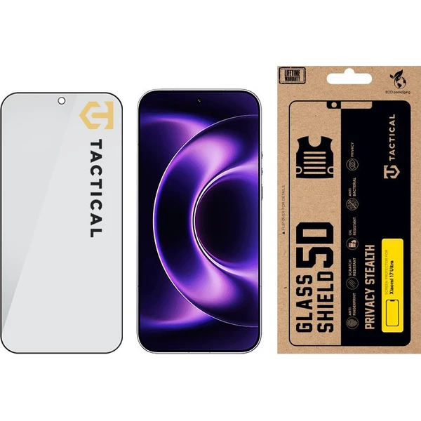 Tactical Glass Shield Privacy Stealth 5D sklo pro Xiaomi 17 Ultra černé - Ochranné folie a skla - Obrázek 9065dd58b4064844a5f0d9614c5a1acb