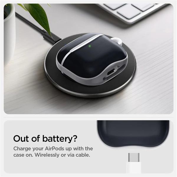 Spigen Classic C1 pouzdro AirPods 4 grafitové - Pouzdra - Obrázek 90687b3c7a2345fa845be7342e20b7fb
