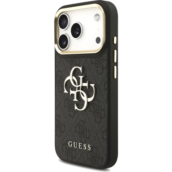 Guess PU Leather 4G Metal Logo Gold Frame kryt iPhone 17 Pro černý - Pouzdra - Obrázek 906c1e96a6614cf1aa3c1053fc876bc1