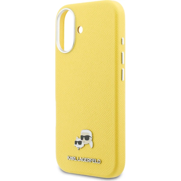 Karl Lagerfeld PU Karl and Choupette Heads Pins MagSafe kryt iPhone 17 žlutý - Pouzdra - Obrázek 9084a9d8119a479abc2e447259126513