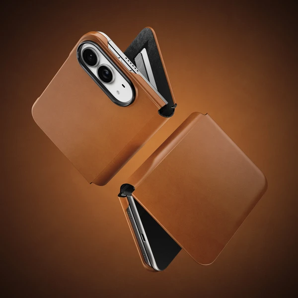 Nomad Traditional Leather Folio (Horween) MagSafe kožené pouzdro iPhone Duo sedlová hnědá - Pouzdra - Obrázek 9085b3fe58c84a6ebf666402f98d7646