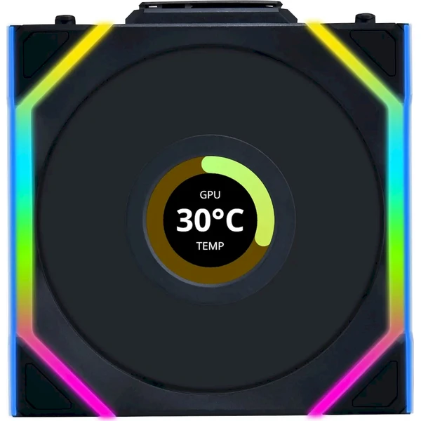 Lian Li UNI FAN SL Wireless LCD ventilátor 3x120 mm + ovladač černý - Ventilátory pro PC - Obrázek 90AS000K01