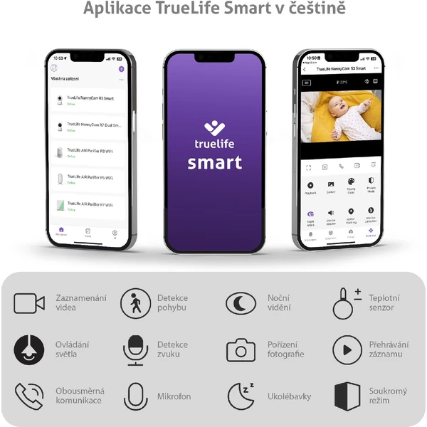 TrueLife NannyCam S3 Smart dětská chůvička - Kamery - Obrázek 90M7000P01