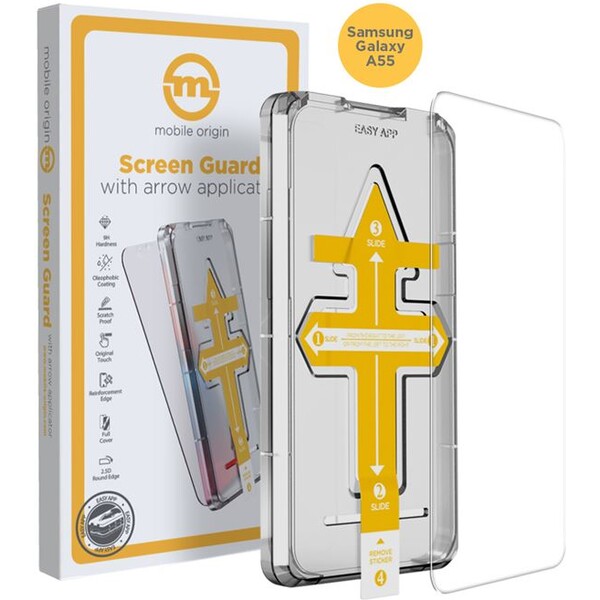 Mobile Origin Yellow Screen Guard 2,5D ochranné sklo s aplikátorem Samsung Galaxy A55