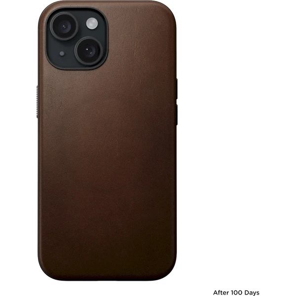 Nomad Modern Leather MagSafe kryt iPhone 15 hnědý - Pouzdra - Obrázek 90Q1000P01