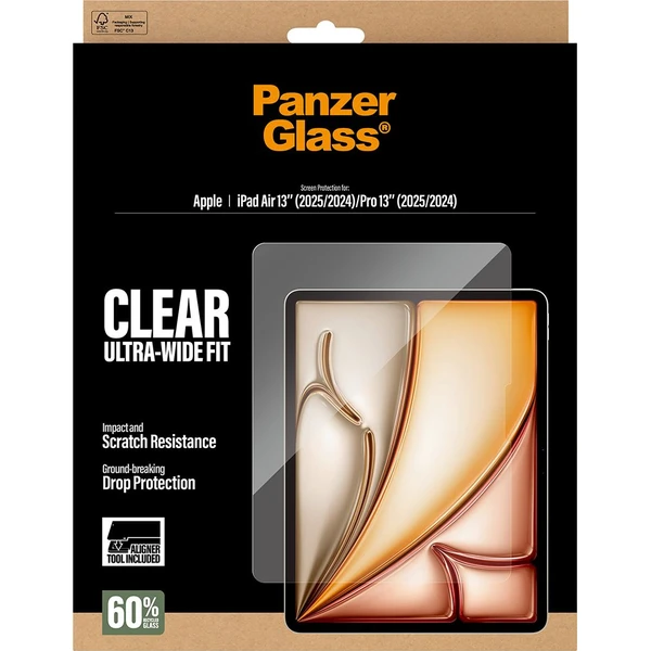 PanzerGlass® Sklo s instalačním rámečkem Apple iPad Air 13"/Pro 13" (2024/2025) - Ochranné folie a skla - Obrázek 90XL000K01