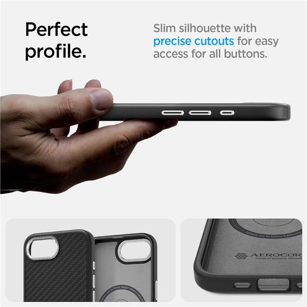Spigen Enzo Aramid MagSafe kryt iPhone 17e/16e matně černý - Pouzdra - Obrázek 90a4a8f9cbd94a7e97049051ea7b8177