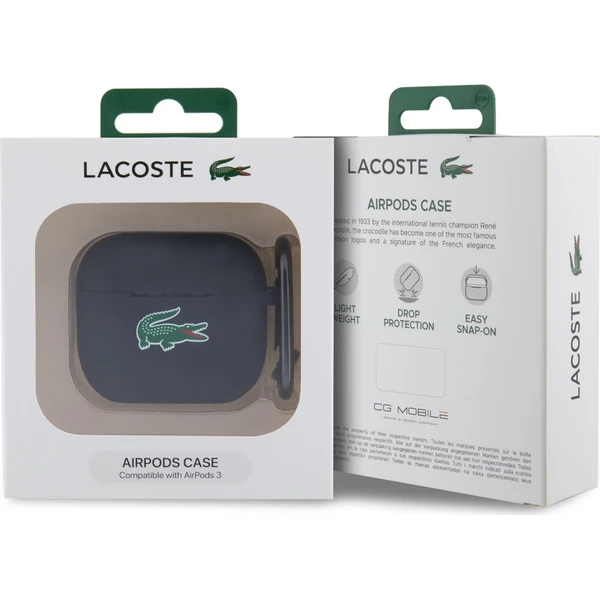 Lacoste Liquid Silicone Croc Logo pouzdro AirPods 3 černé - Pouzdra - Obrázek 90a91f3c1b714d109395f2410b7edc59